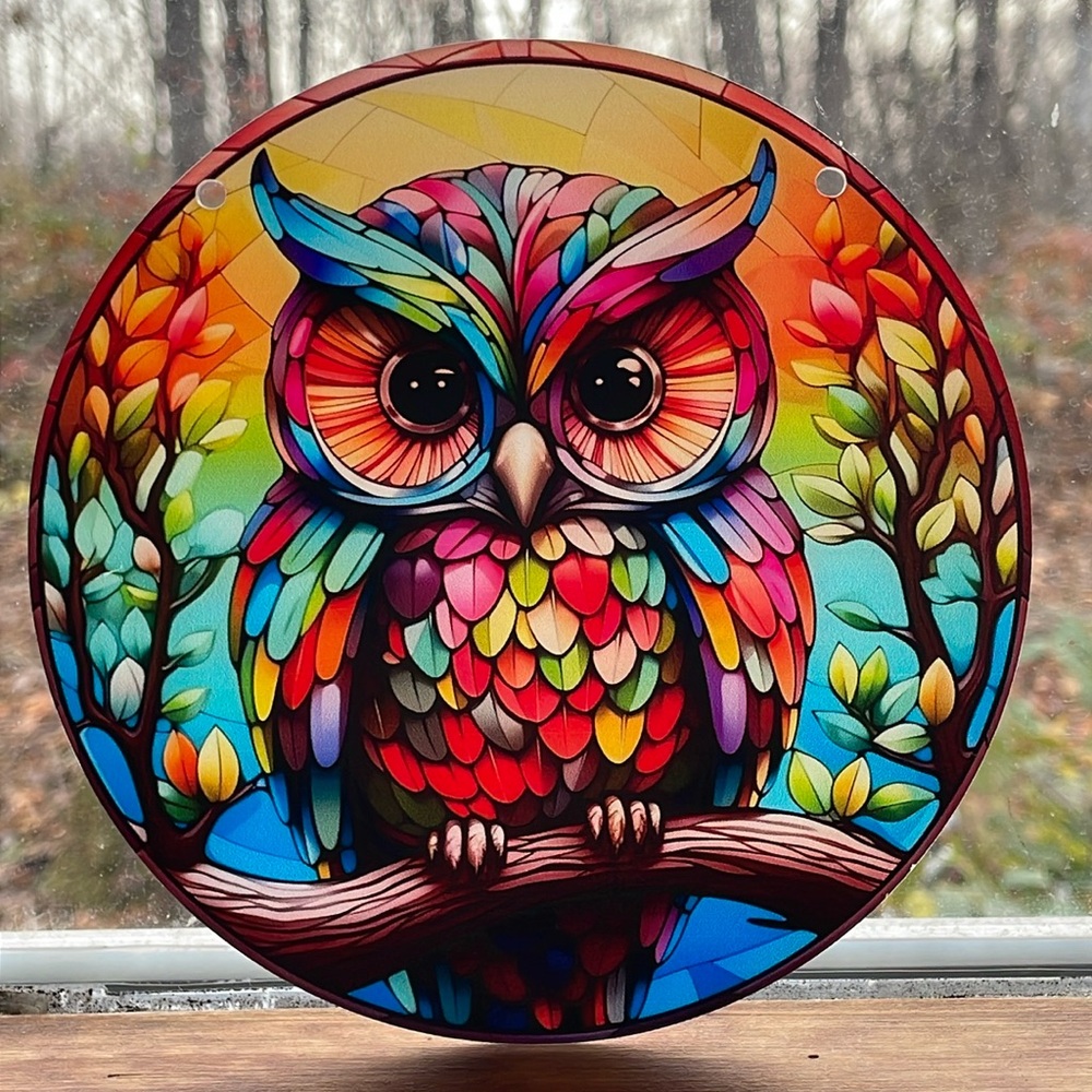 Suncatcher Acrylic Owl Decorative Home Decor Gift Idea Bird Wildlife Cabin